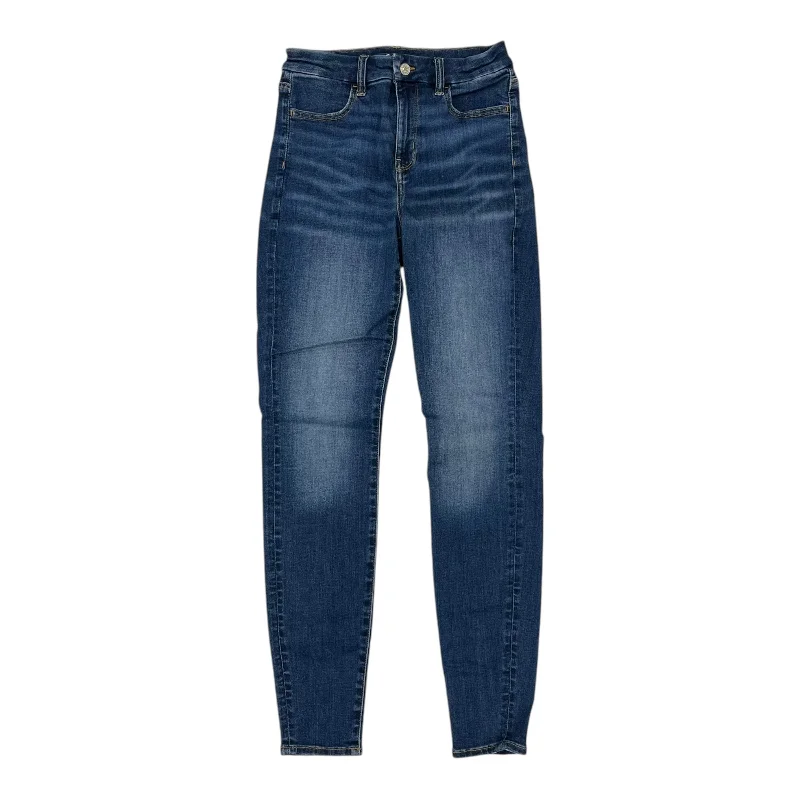 Authentic Raw Denim Men's JeansJeans Jeggings By American Eagle In Blue Denim, Size:4L