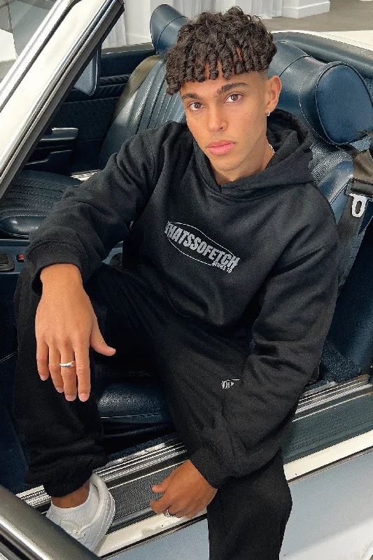 Men's Sweaters with Checkerboard PatternsSeries 10 Hoodie - Black
