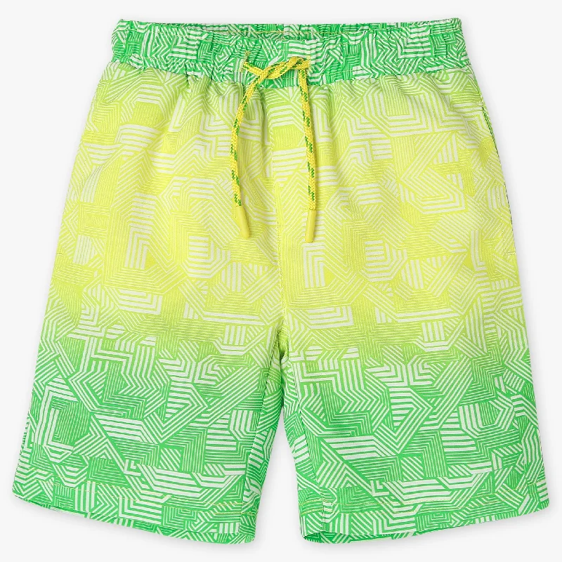 Men's Pants with Button-Down PocketsBoys Comfort Fit Printed Mid Rise Shorts