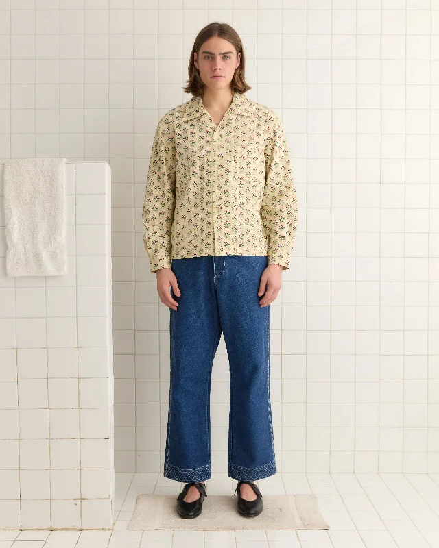 Men's Vintage T-Shirts for a Retro VibeBoston Flower Long Sleeve Shirt