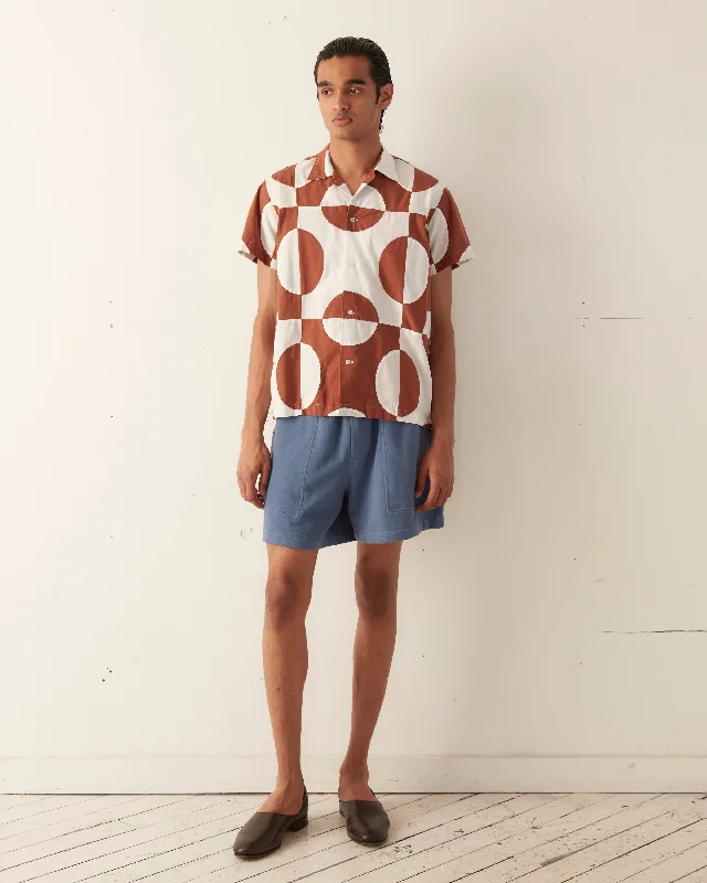 Men's Unique Dress Shirts for a Statement LookDuo Oval Patchwork Short Sleeve Shirt Men's Unique Dress Shirts for a Statement LookDuo Oval Patchwork Short Sleeve Shirt