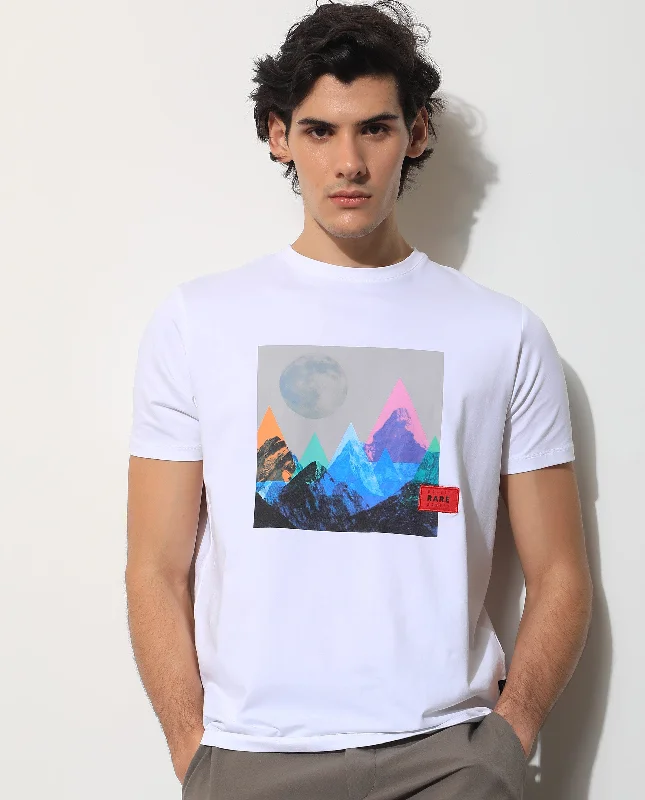 Men's Shirts with Hidden PocketsRare Rabbit Men's Oden White Crew Neck Abstract Graphic Printed Half Sleeves Slim Fit T-Shirt Men's Shirts with Hidden PocketsRare Rabbit Men's Oden White Crew Neck Abstract Graphic Printed Half Sleeves Slim Fit T-Shirt