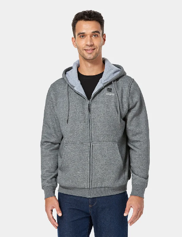 Best Men's Pullover HoodiesUnisex Heated Fleece Hoodie - Flecking Gray