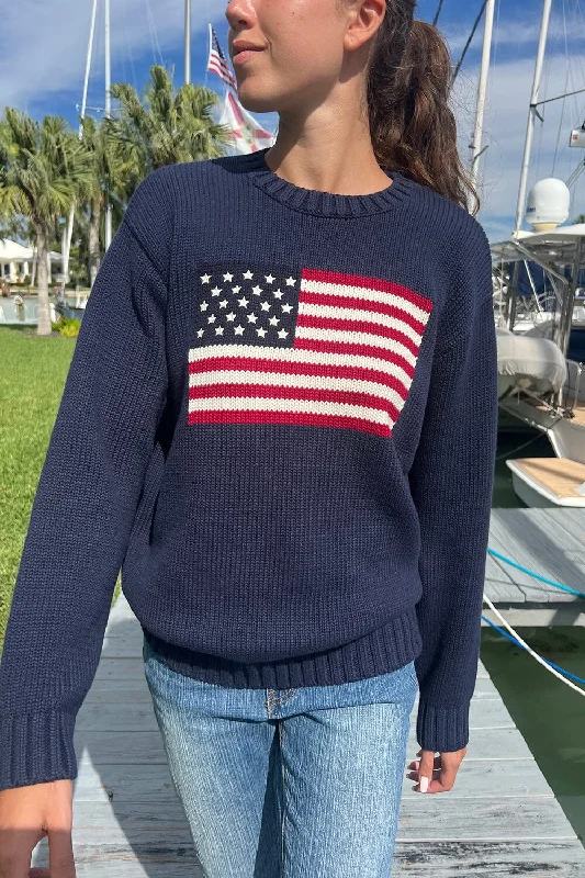Men's Sweaters with EmbellishmentsNico American Flag Sweater