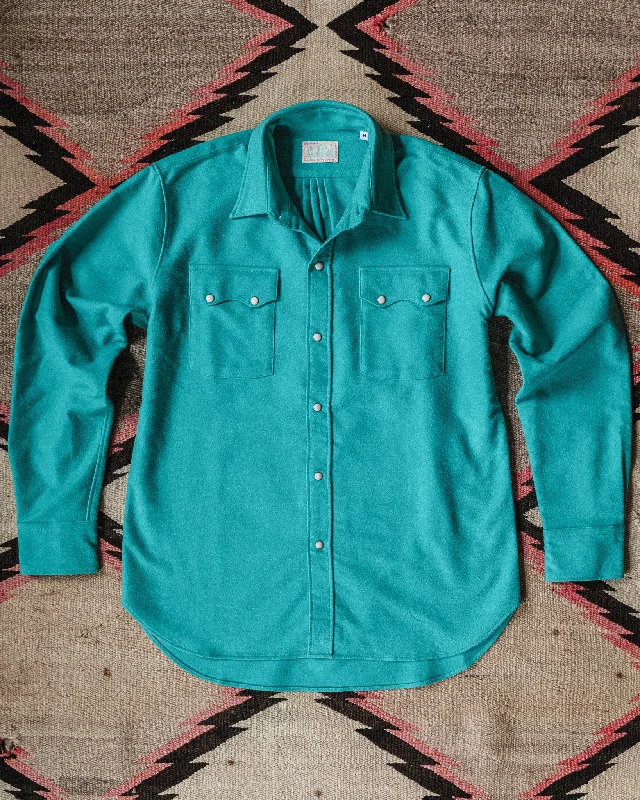 Men's Patterned Button-Down Shirts for Added InterestMoleskin Pearlsnap Shirt - Turquoise Men's Patterned Button-Down Shirts for Added InterestMoleskin Pearlsnap Shirt - Turquoise
