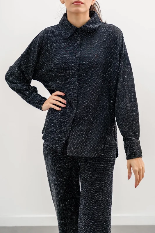 Men's Breathable Shirts for Warm ClimatesSPARKLY PARTY BUTTON-DOWN SHIRT