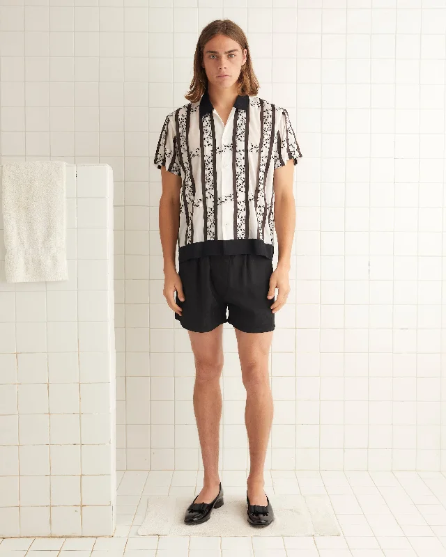 Men's Wingtip-Collar Shirts for a Classic TouchLattice Sprig Short Sleeve Shirt