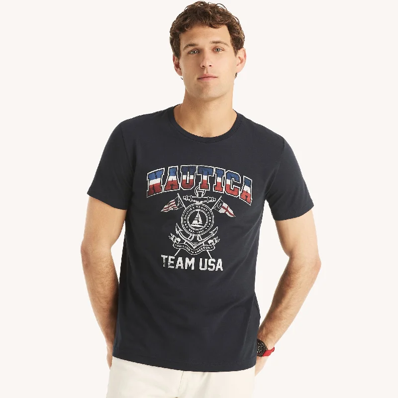 Elegant Men's Dress ShirtsNautica Mens Sustainably Crafted Team Usa Graphic T-Shirt