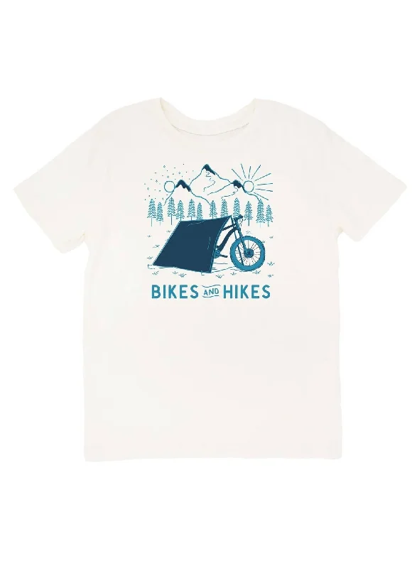 Men's Shirts with Abstract DesignsKids' Bikes & Hikes Vintage Tee In White