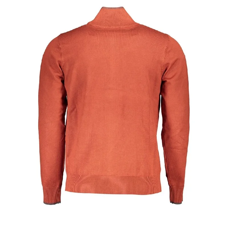 Men's Sweaters with Fold-Over CuffsU.S. Grand Polo Sleek Long Sleeve Zip Cardigan with Men's Embroidery Men's Sweaters with Fold-Over CuffsU.S. Grand Polo Sleek Long Sleeve Zip Cardigan with Men's Embroidery