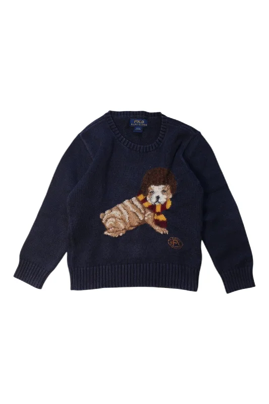 Solid-Colored Men's SweatersPolo Ralph Lauren Bulldog Knit Sweater 4T