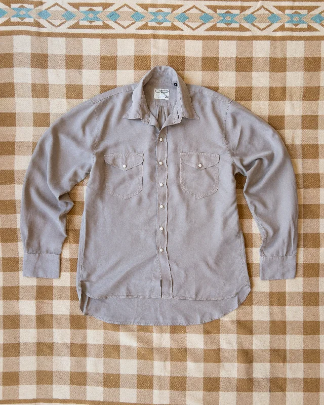 Men's Essential Dress Shirts for Everyday WearTencel Gabardine Pearlsnap Shirt - Nutmeg