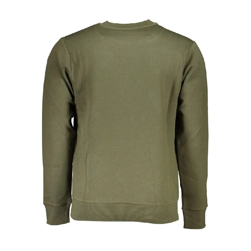 Men's Sweaters with Zippered PocketsU.S. Grand Polo Green Cotton Men's Sweater