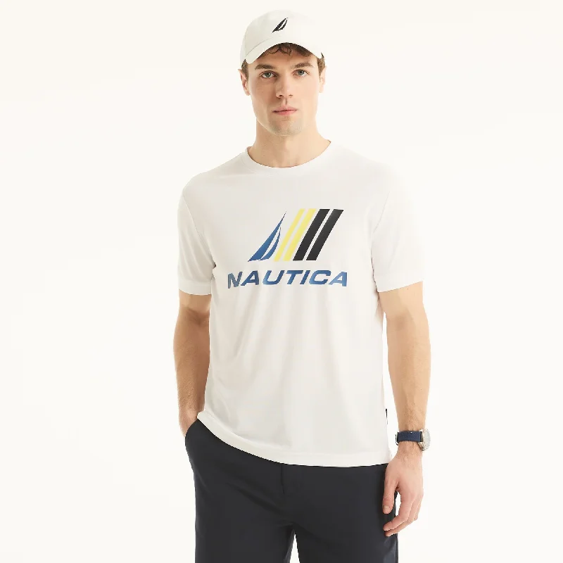 Men's Shirts with Barrel CuffsNautica Mens Navtech Sustainably Crafted Logo T-Shirt