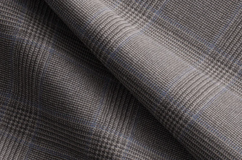 Made to Measure Brown & Blue Glen Check Waistcoat