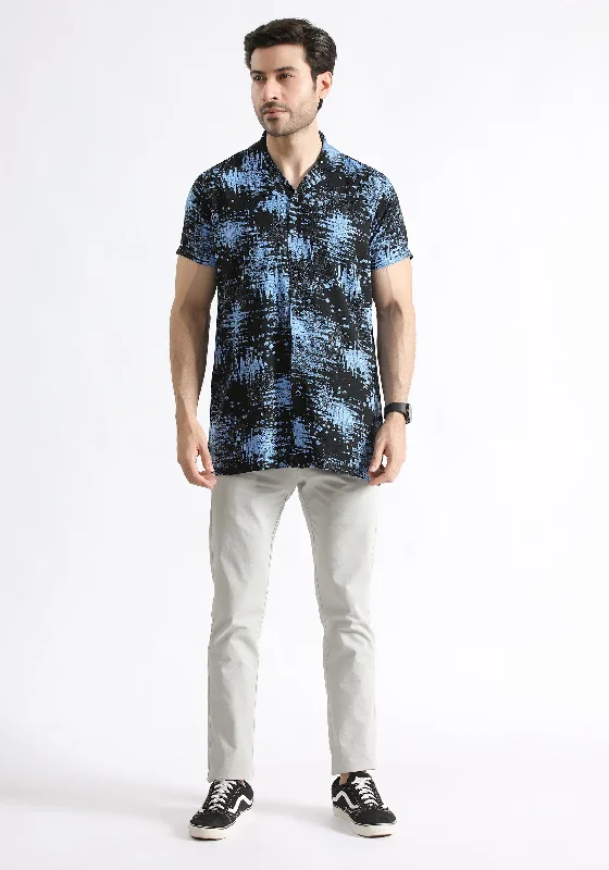 Men's Slim-Fit Shirts for a Flattering ShapeBlue Printed Shirt