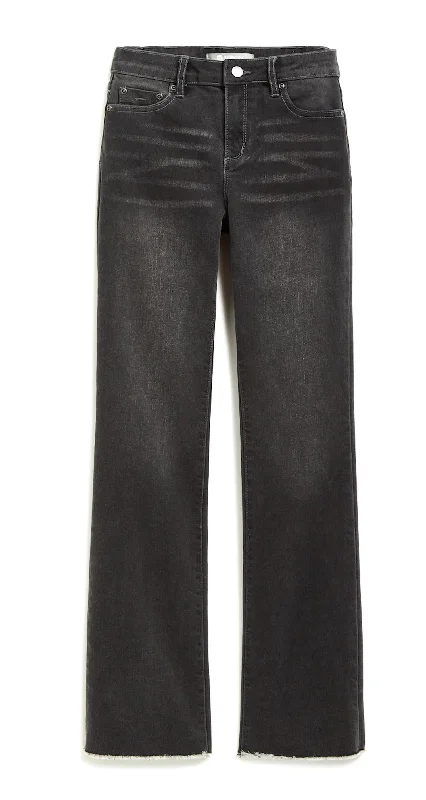 Men's Jeans Made from Recycled MaterialsKids Hi Rise Slim Boot Cut Jeans In Black