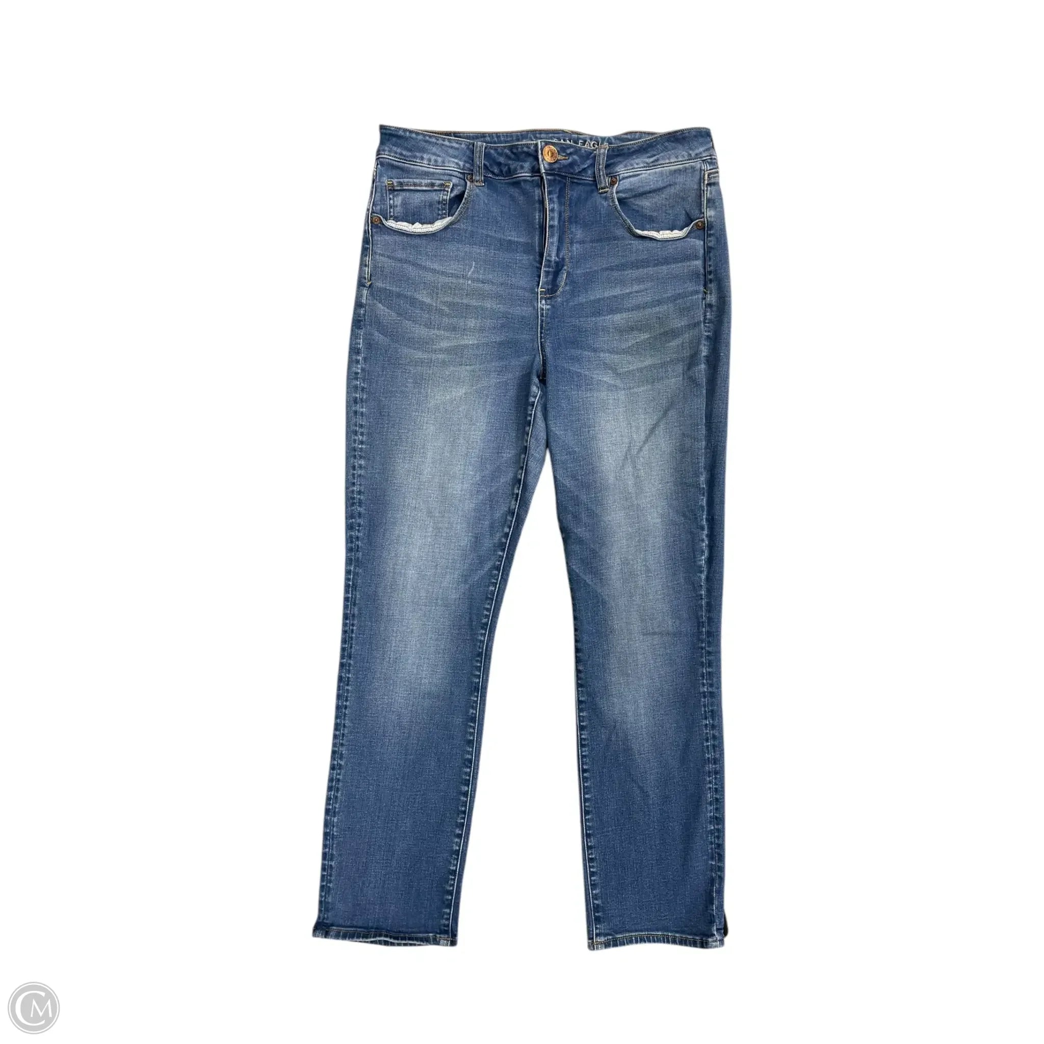 Wash and Wear Men's JeansJeans Skinny By American Eagle In Blue Denim, Size: 14