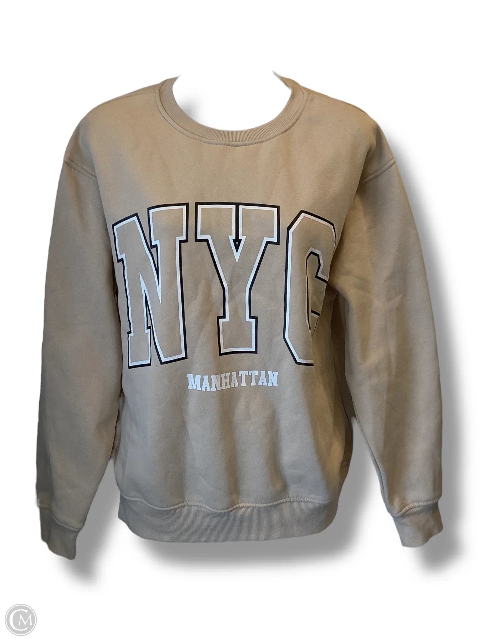 Men's Hoodies for Active LifestylesSweatshirt Crewneck By Clothes Mentor In Beige, Size: S Men's Hoodies for Active LifestylesSweatshirt Crewneck By Clothes Mentor In Beige, Size: S