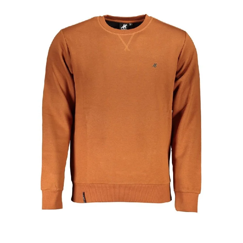 Durable Men's Acrylic SweatersU.S. Grand Polo Brown Cotton Men's Sweater