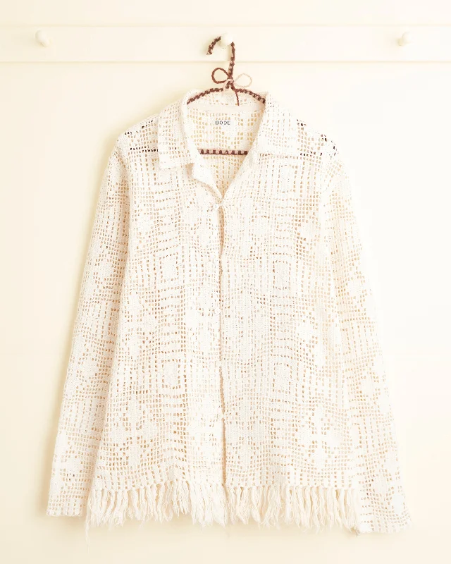 Men's Hawaiian Shirts for a Tropical VibeChancel Crochet Long Sleeve Shirt - S