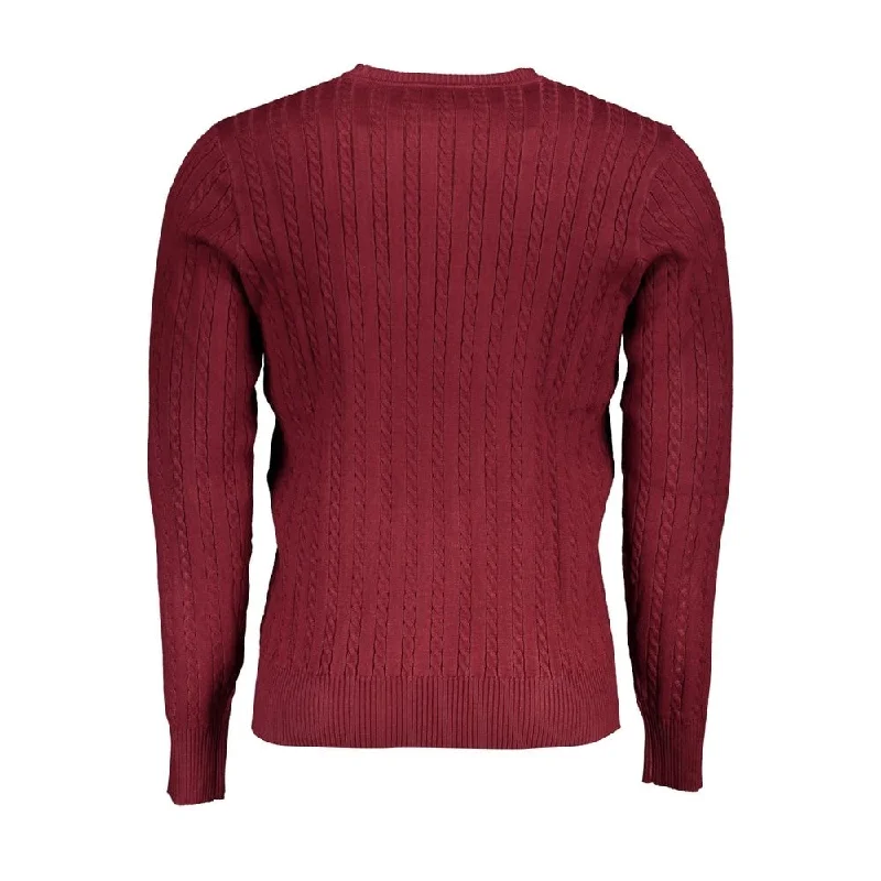 Men's Sweaters with Thumbholes in SleevesU.S. Grand Polo Chic Pink Embroidered Crew Neck Men's Sweater Men's Sweaters with Thumbholes in SleevesU.S. Grand Polo Chic Pink Embroidered Crew Neck Men's Sweater