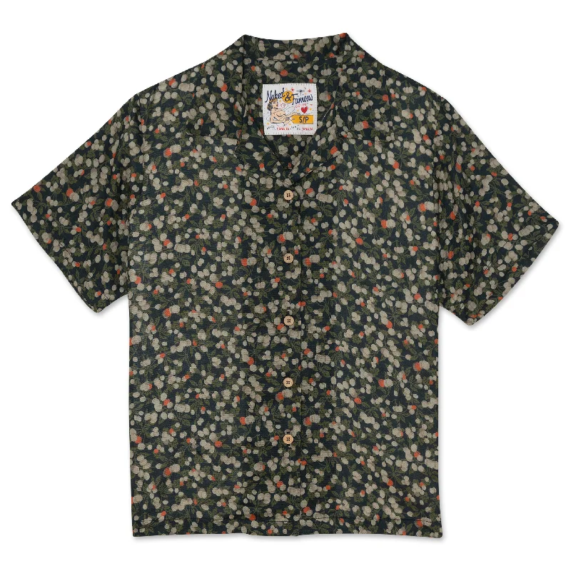 Men's Jeans in Different ColorsCamp Collar Shirt - Fruit Print - Navy