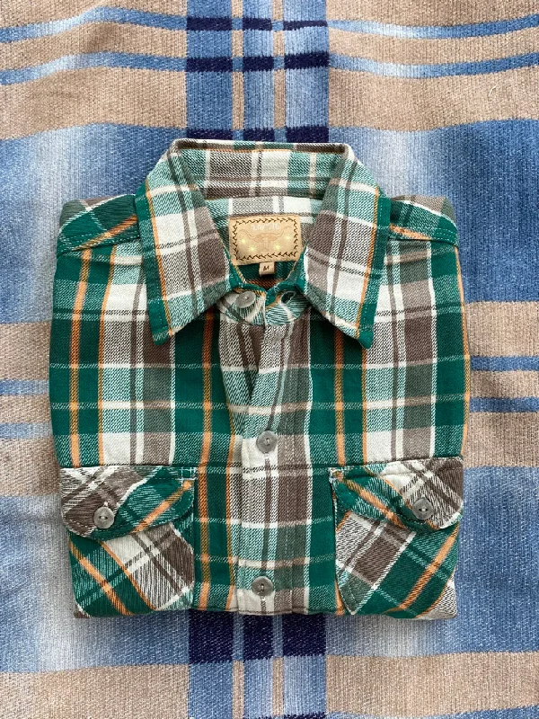 Men's Camping Shirts for Outdoor AdventuresWashed Flannel Workshirt - Woodworker Plaid Men's Camping Shirts for Outdoor AdventuresWashed Flannel Workshirt - Woodworker Plaid
