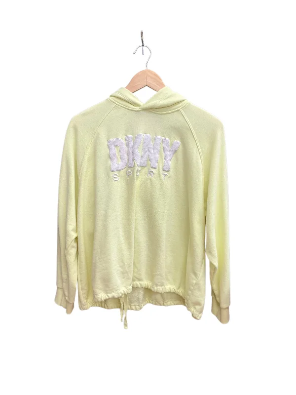 Men's Hoodies with LogoAthletic Sweatshirt Hoodie By Dkny In Yellow, Size: 1x