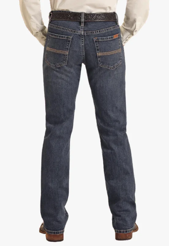Designer Men's JeansRock & Roll Mens Vintage 46 Revolver Slim Fit Straight Jean