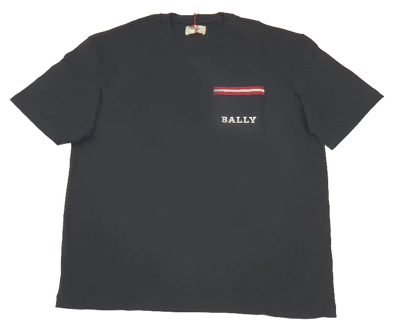 Layered Men's VestsBally 6233729 Men's Black 100% Cotton Pocket T-Shirt