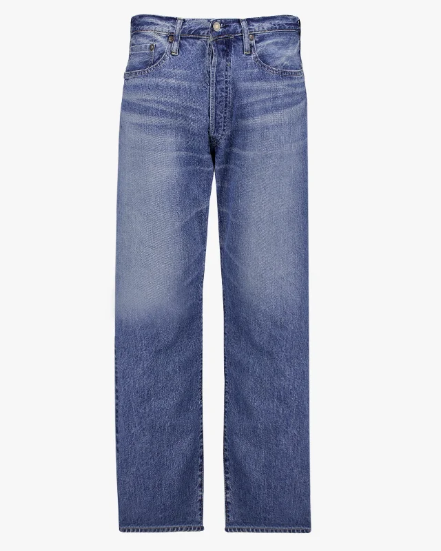 Men's Jeans with Rips5 Pocket Selvedge Straight Jeans