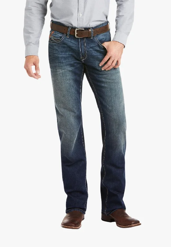 Light Blue Denim Men's JeansAriat Mens M5 Tek Stretch Straight Leg Tyler Jean