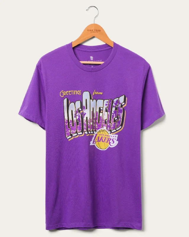 Men's Long-Sleeved ShirtsLakers NBA Postcard Tee