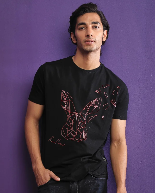 Men's Shirts with French CuffsRare Rabbit Mens Flames 2 Black Cotton Lycra Fabric Short Sleeves Crew Neck Slim Fit T-Shirt Men's Shirts with French CuffsRare Rabbit Mens Flames 2 Black Cotton Lycra Fabric Short Sleeves Crew Neck Slim Fit T-Shirt
