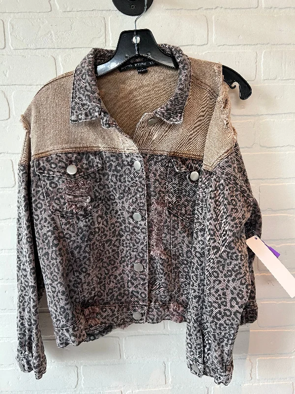 Men's Coats with Quilted LiningAnimal Print Jacket Denim Hyfve, Size S