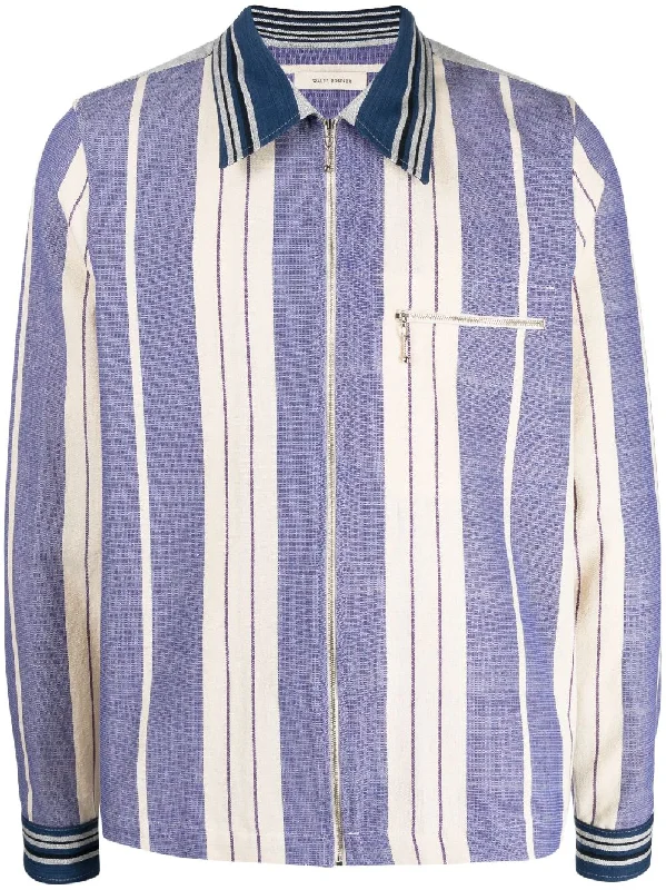 Men's Coats with Synthetic InsulationAtlantic Striped Zipped Jacket