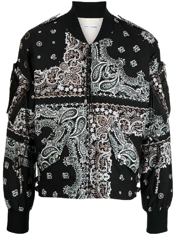 Men's Coats Made in ItalyBandana-Print Cotton Bomber Jacket