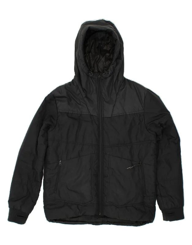 Men's Coats for Big and TallBENCH Mens Hooded Padded Jacket UK 38 Medium Black Polyester