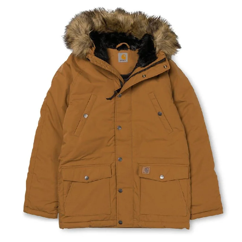Men's Coats with Convertible CollarsCarhartt WIP Trapper Parka Jacket - Hamilton / Brown / Tan Men's Coats with Convertible CollarsCarhartt WIP Trapper Parka Jacket - Hamilton / Brown / Tan