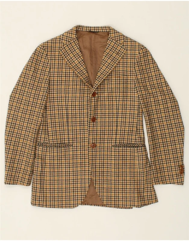 Men's Coats with ZippersCARLO BARBERA Mens 3 Button Blazer Jacket IT 44 XS Beige Check Wool Men's Coats with ZippersCARLO BARBERA Mens 3 Button Blazer Jacket IT 44 XS Beige Check Wool