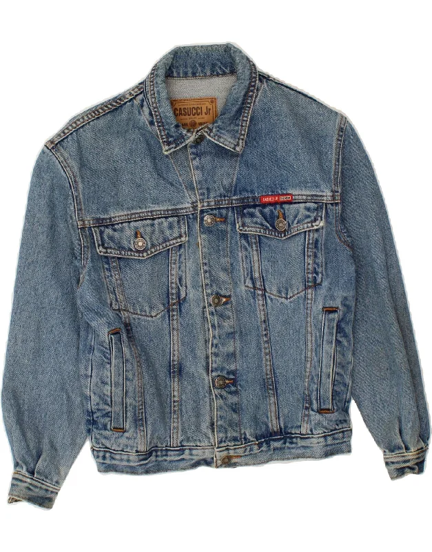 Men's Coats for Snowy WeatherCASUCCI Boys Denim Jacket 12-13 Years XL Blue Cotton