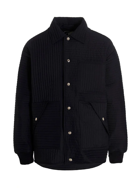 Men's Coats with Slim FitsChore Quilted Stripes Down Jacket