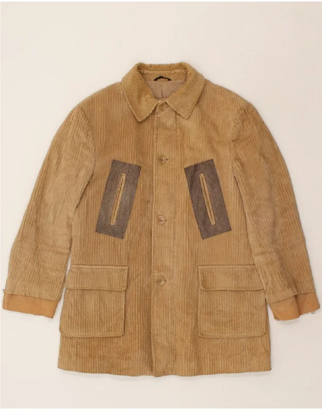 Men's Coats with HoodsDANIELE ALESSANDRINI Mens Corduroy Jacket IT 50 Large Beige Cotton Men's Coats with HoodsDANIELE ALESSANDRINI Mens Corduroy Jacket IT 50 Large Beige Cotton
