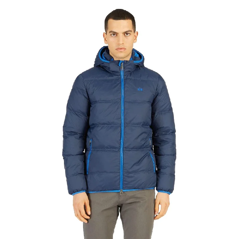 Men's Coats for Cold WeatherBlue Nylon Men Jacket