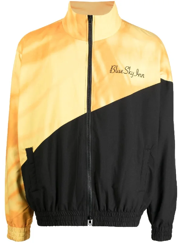 Men's Coats for City WearEmbroidered-Logo Two-Tone Jacket
