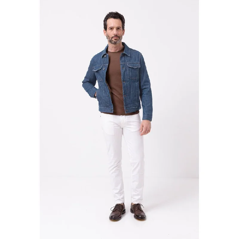 Versatile Men's Pea CoatsExquisite Cotton Denim Jacket