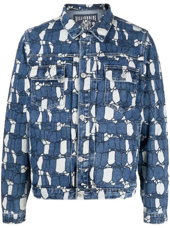 Men's Coats with Inner PocketsGator Camo Denim Jacket