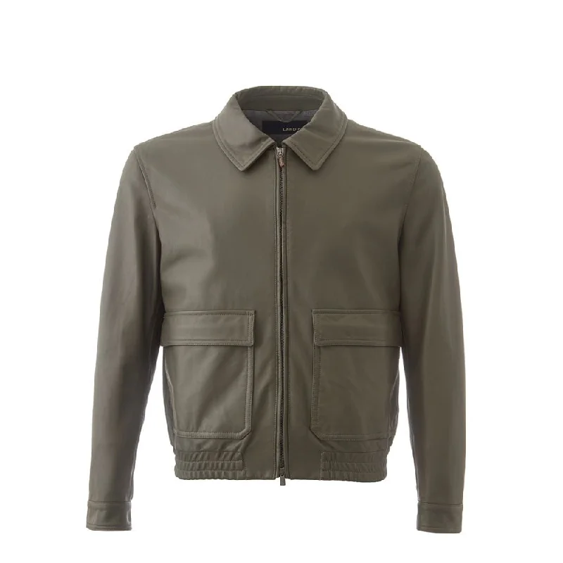 Affordable Men's Winter CoatsGreen Leather Jacket