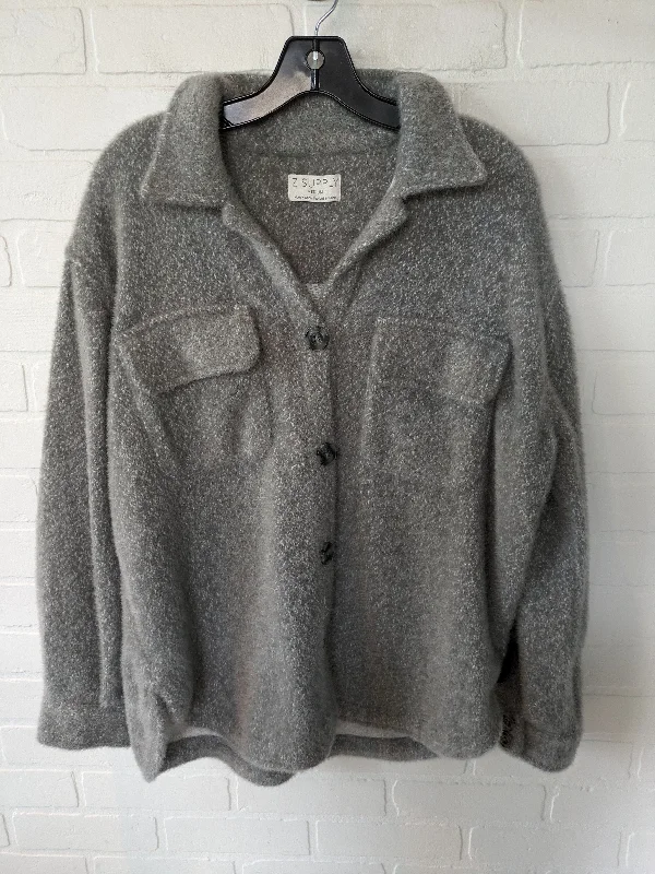 Men's Coats for Short MenGrey Jacket Shirt Z Supply, Size M